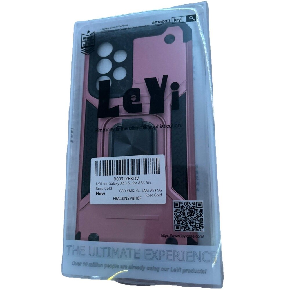 Rose Gold Leyi For Samsung Galaxy A53 5G Phone Case w/Kickstand